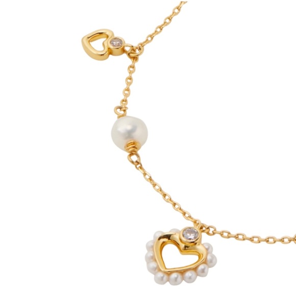 KATE SPADE • Shining Spade Pearl Heart Bracelet - Picture 3 of 4